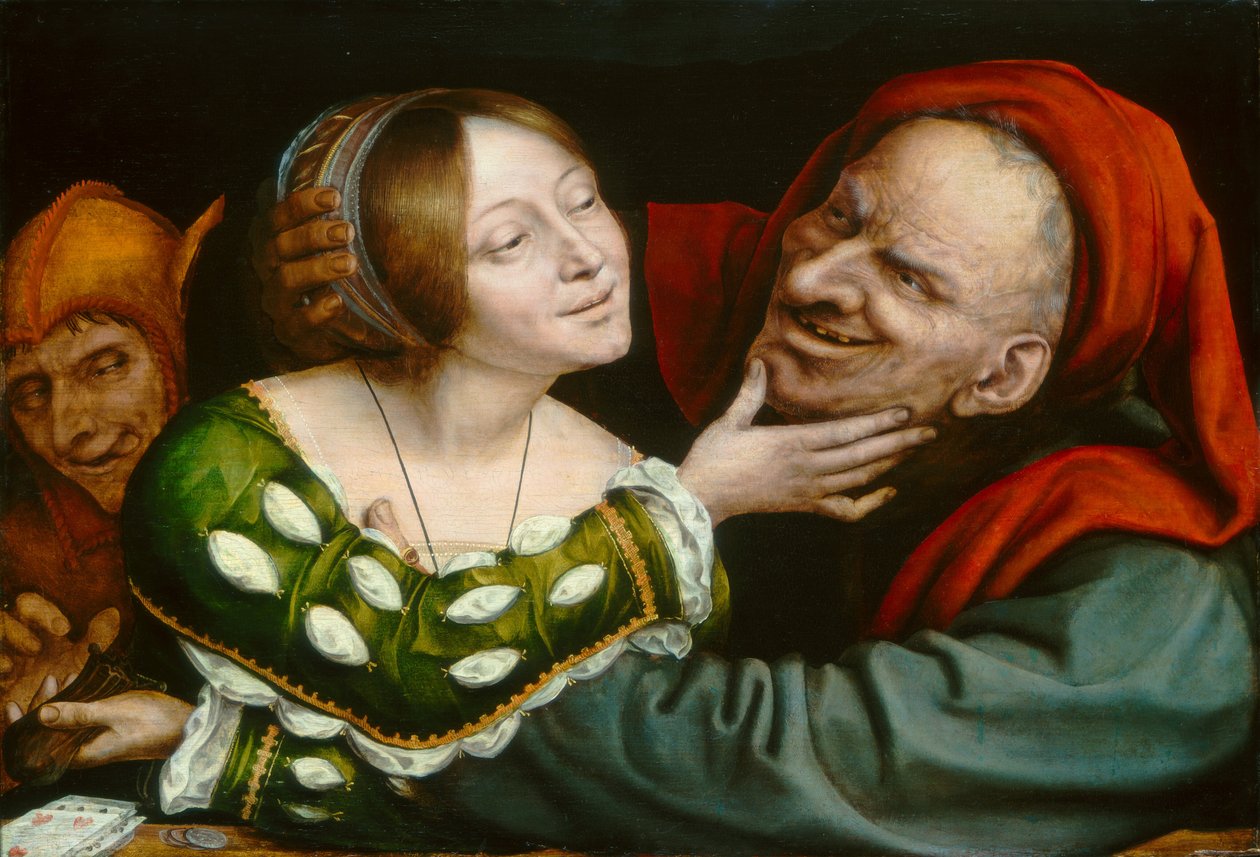 Ungleiches Liebespaar, ca. 1520-1525 von Quinten Metsys