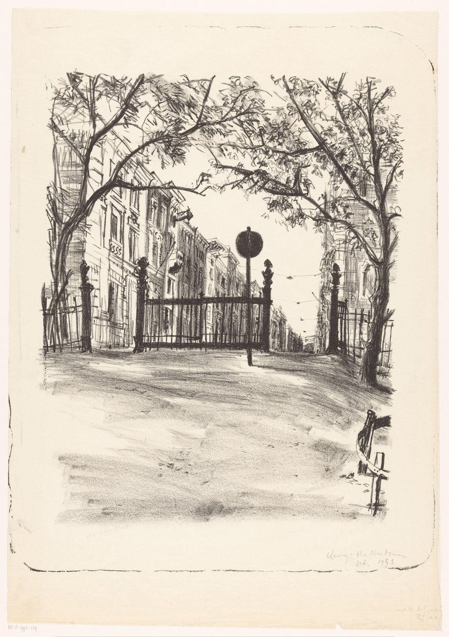 Ausgang des Vondelparks von Quirijn Halbertsma (signed by artist)