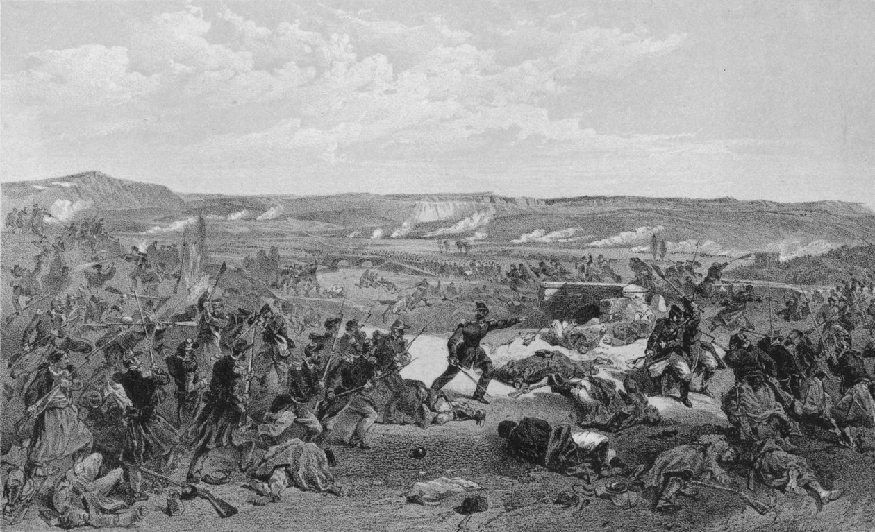 Schlacht an der Tschernaja, 16. August 1855 von RM Bryson