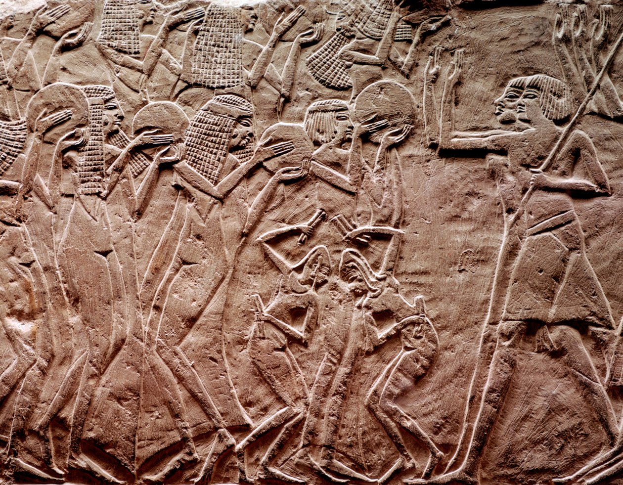 Tribut darbringen, antikes ägyptisches Relief von R Guillemot