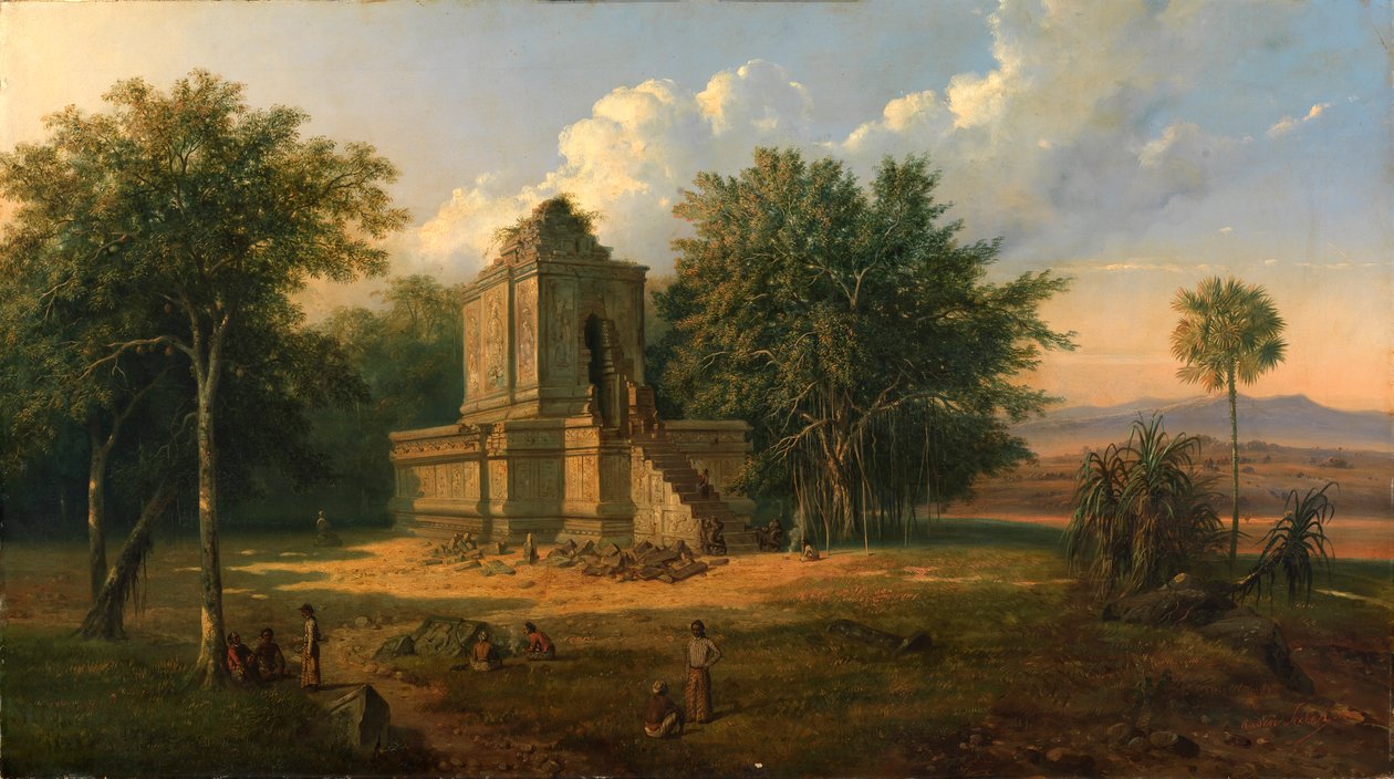 Javanischer Tempel in Ruinen, 1860 von Raden Saleh