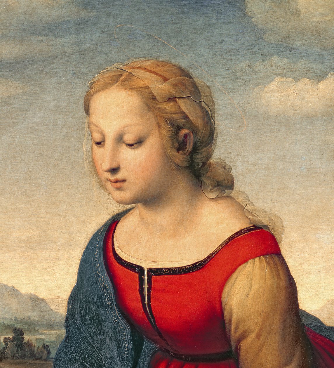 La Belle Jardiniere (Detail) von Raffaello Sanzio Raphael