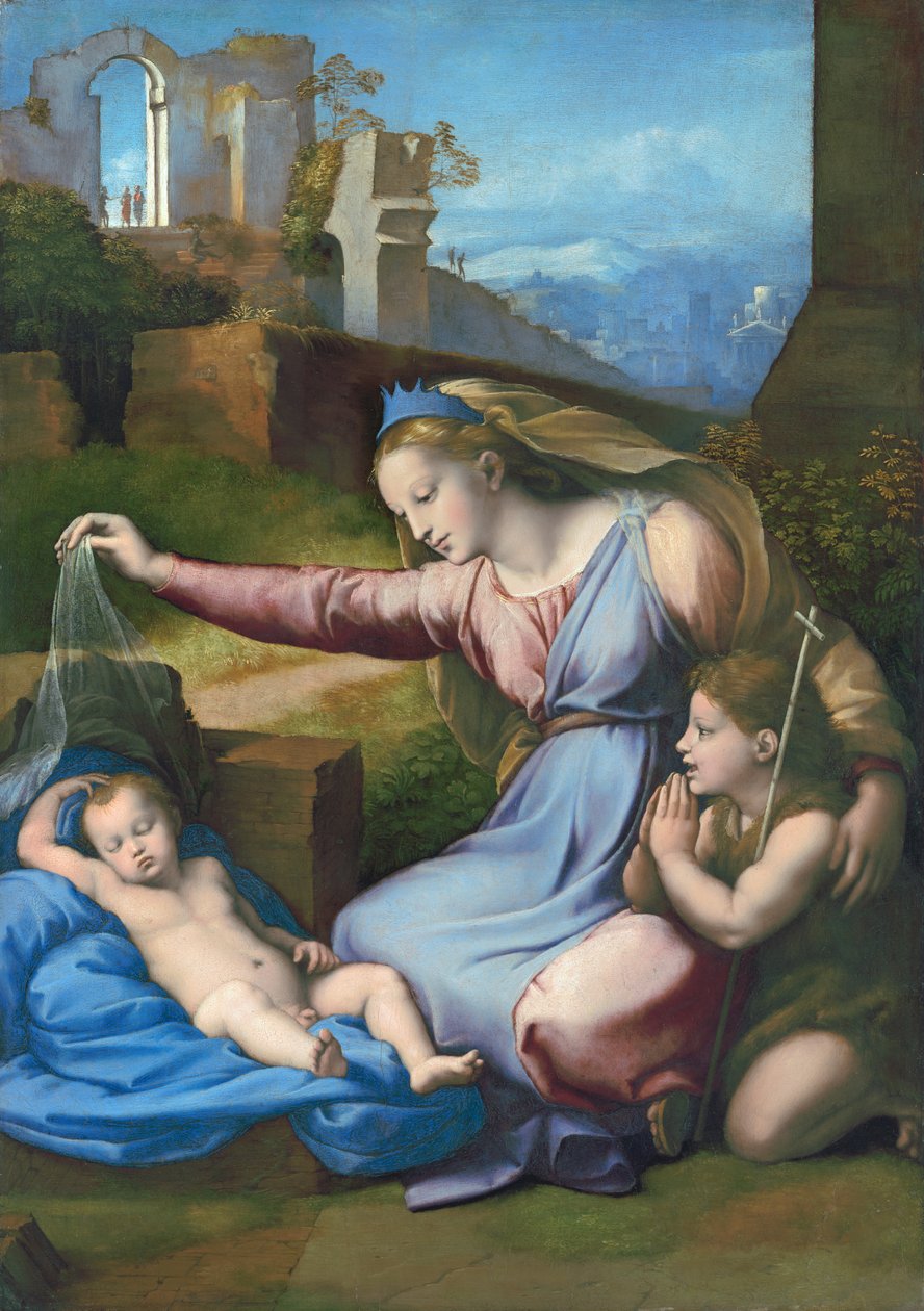 Die Jungfrau mit dem Schleier von Raffaello Sanzio Raphael