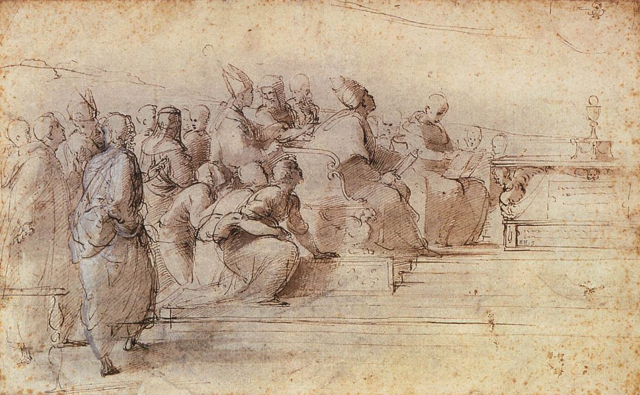 Studie für die Disputa von Raffaello Sanzio Raphael