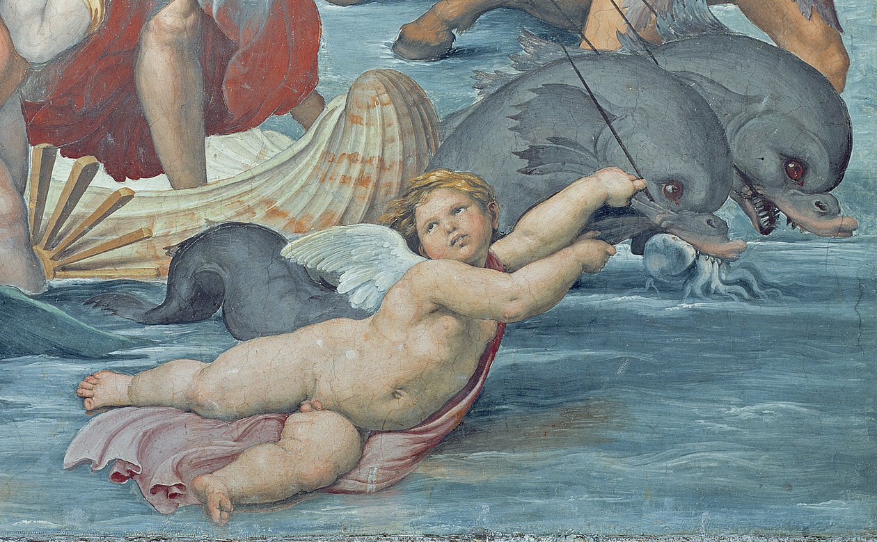 Der Triumph der Galatea, 1512-14 (Detail) von Raffaello Sanzio Raphael