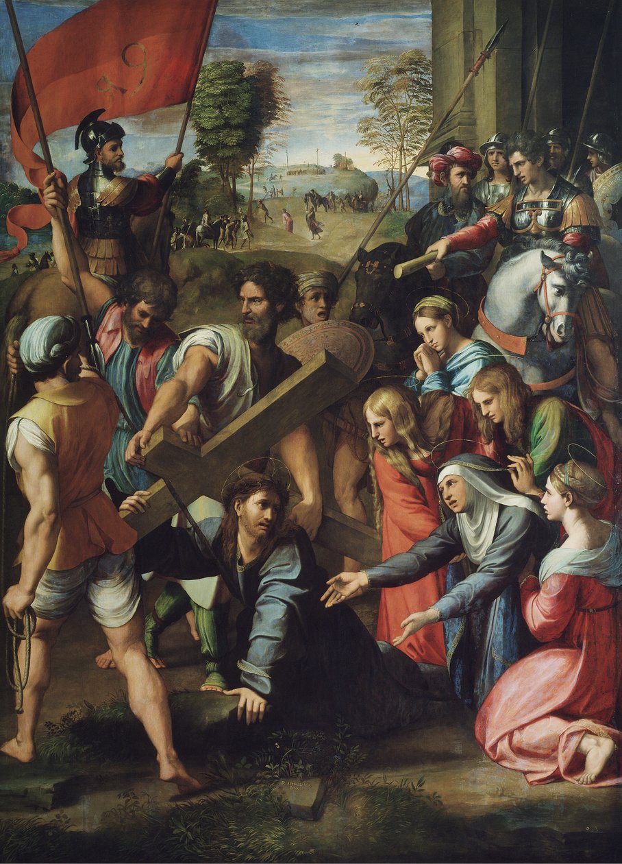 Christus trägt das Kreuz von Raffaello Sanzio Raphael