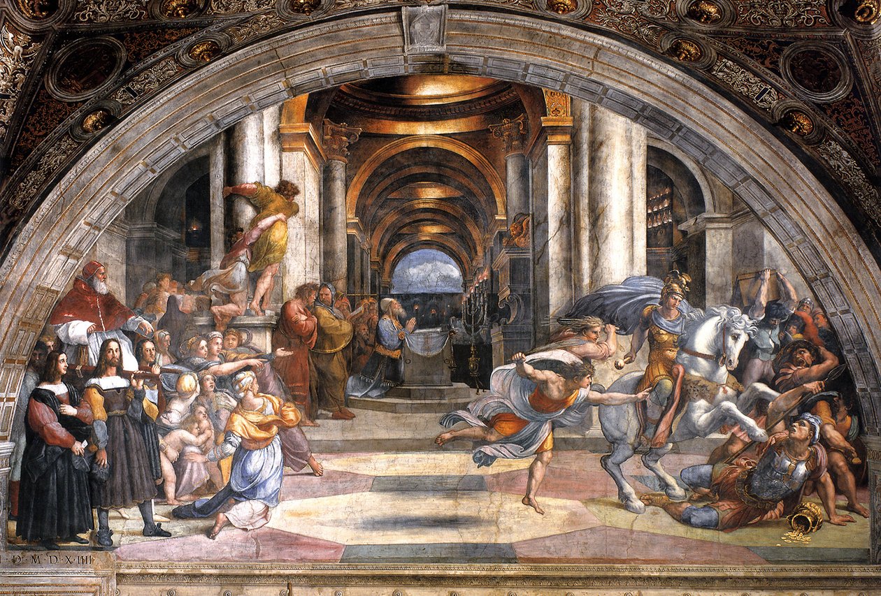 Die Vertreibung des Heliodorus, 1511-1512 von Raffaello Sanzio Raphael
