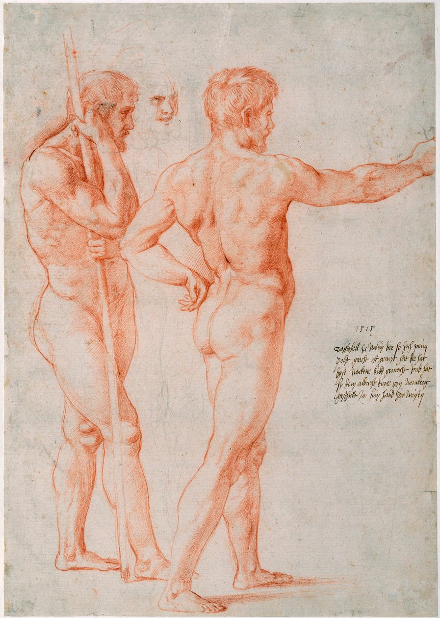 Zwei Aktstudien, 1515 von Raffaello Sanzio Raphael
