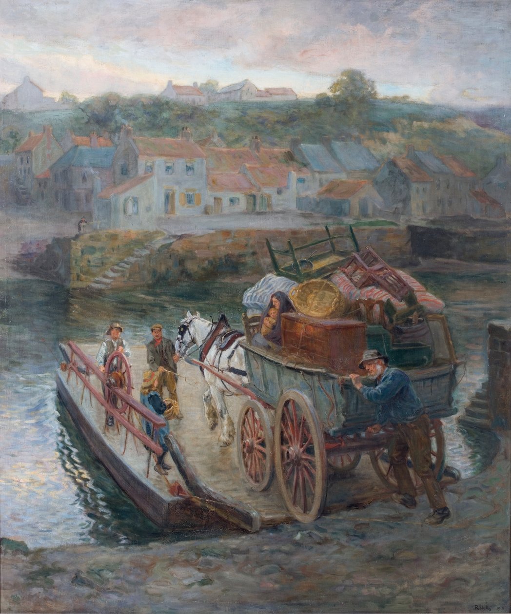 Überquerung der Hylton-Fähre, 1912 von Ralph Hedley