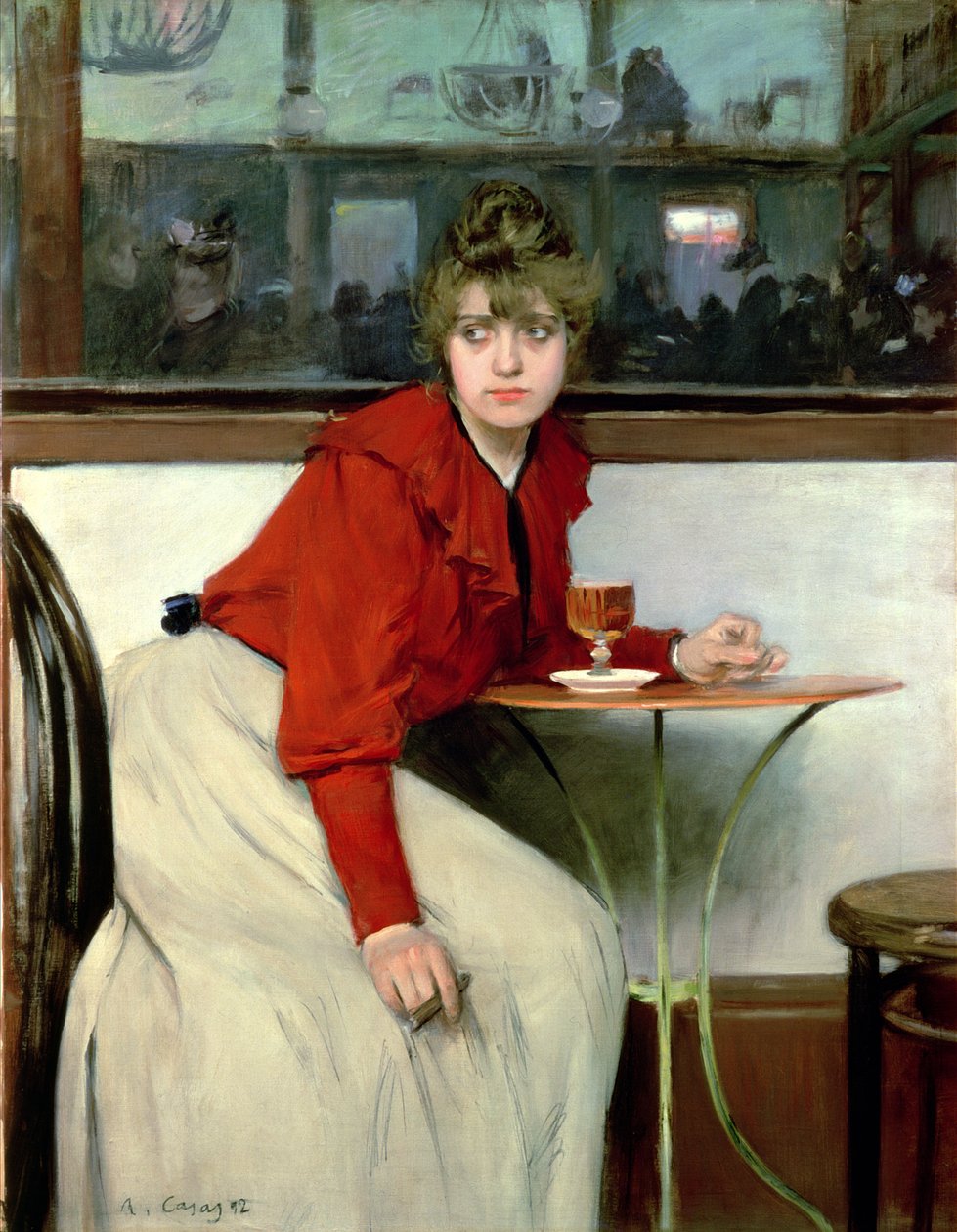 Mädchen in einer Bar von Ramon Casas i Carbo