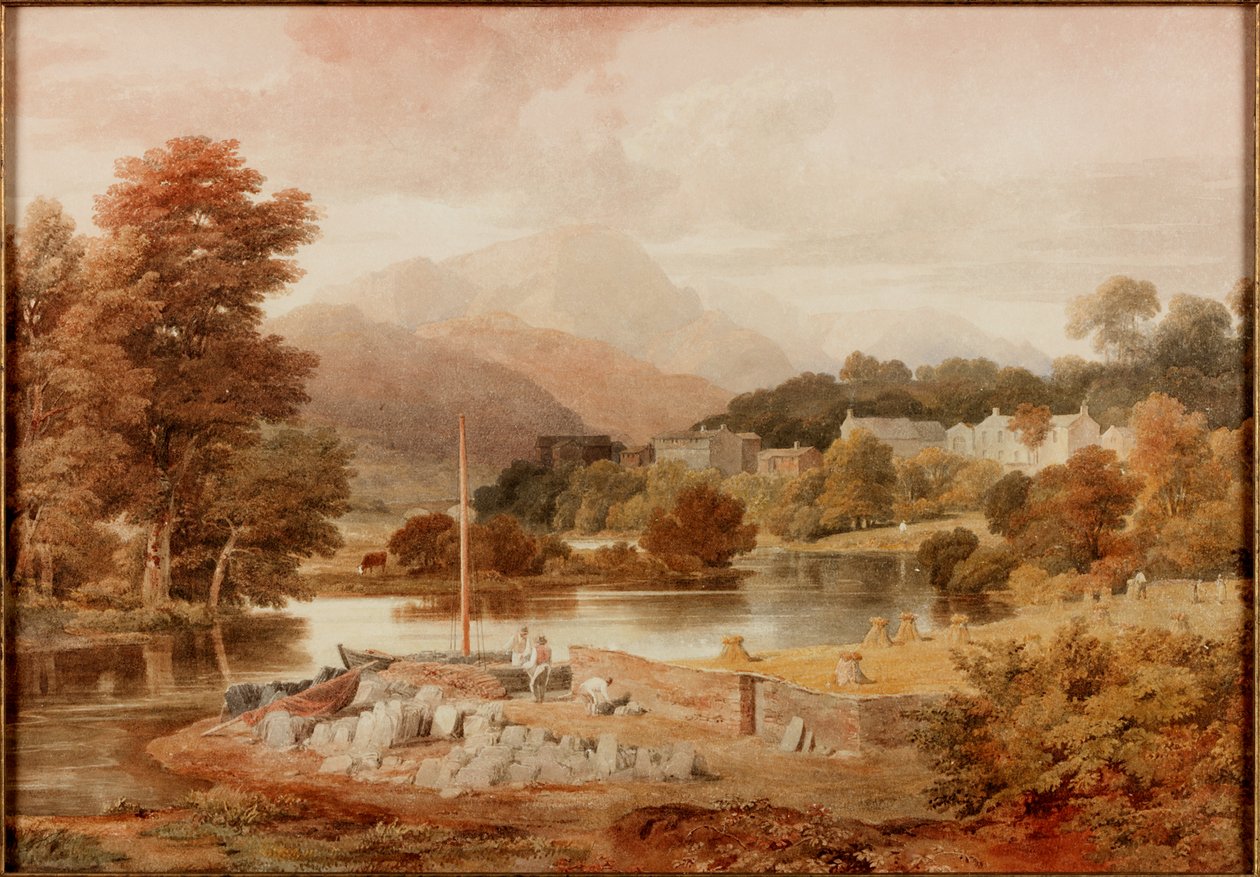 Ein Schieferkai, Brathay von Ramsay Richard Reinagle