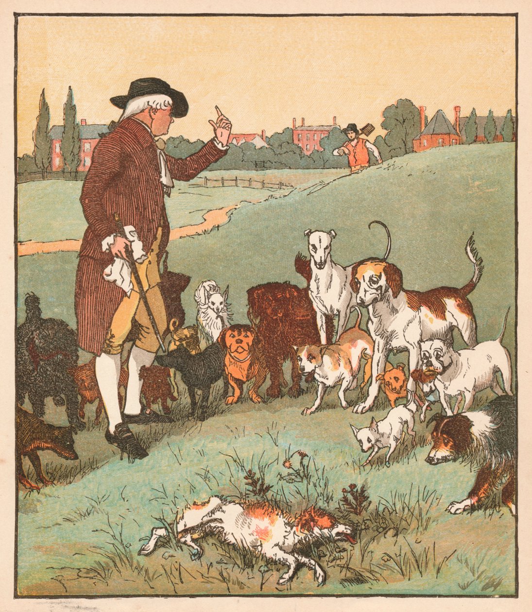 Der Hund, der starb, ca. 1879 von Randolph Caldecott