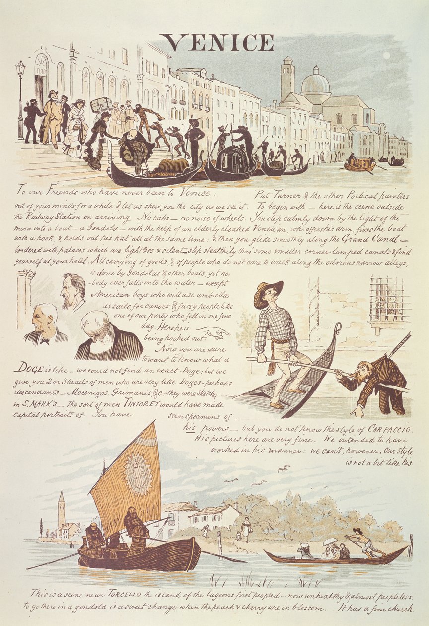 Venedig, mit Cartoon-Skizzen von Randolph Caldecott