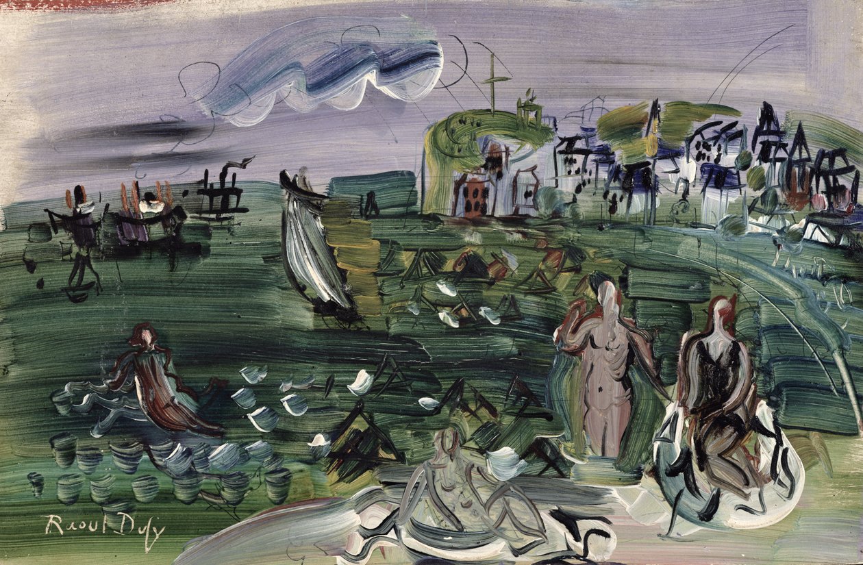 Badende in Sainte-Adresse von Raoul Dufy