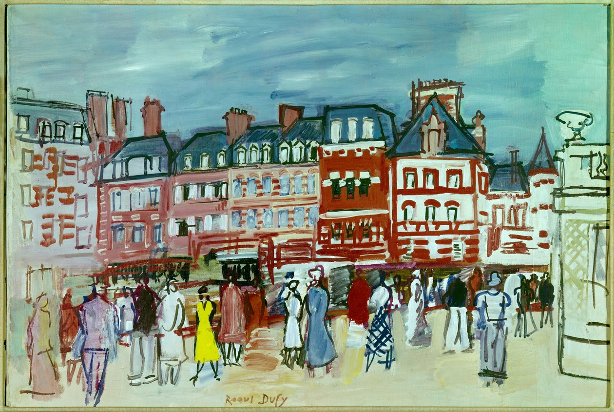 Häuser in Trouville von Raoul Dufy