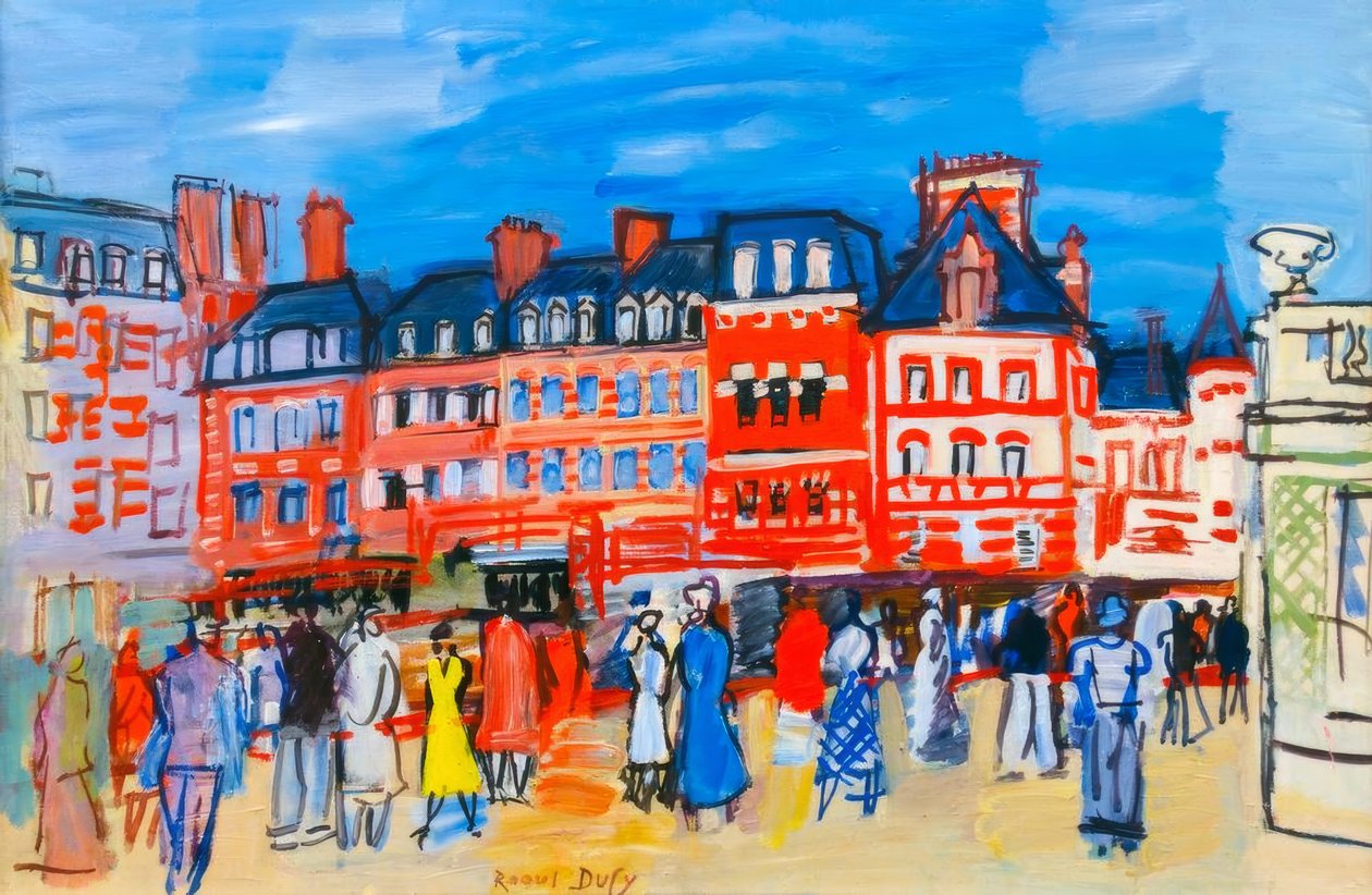 Häuser in Trouville von Raoul Dufy