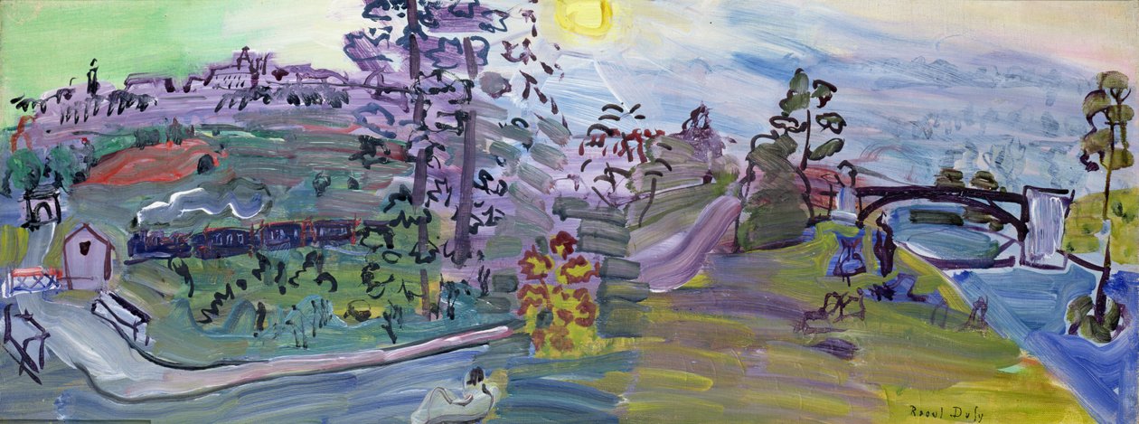 Landschaft in Langres von Raoul Dufy