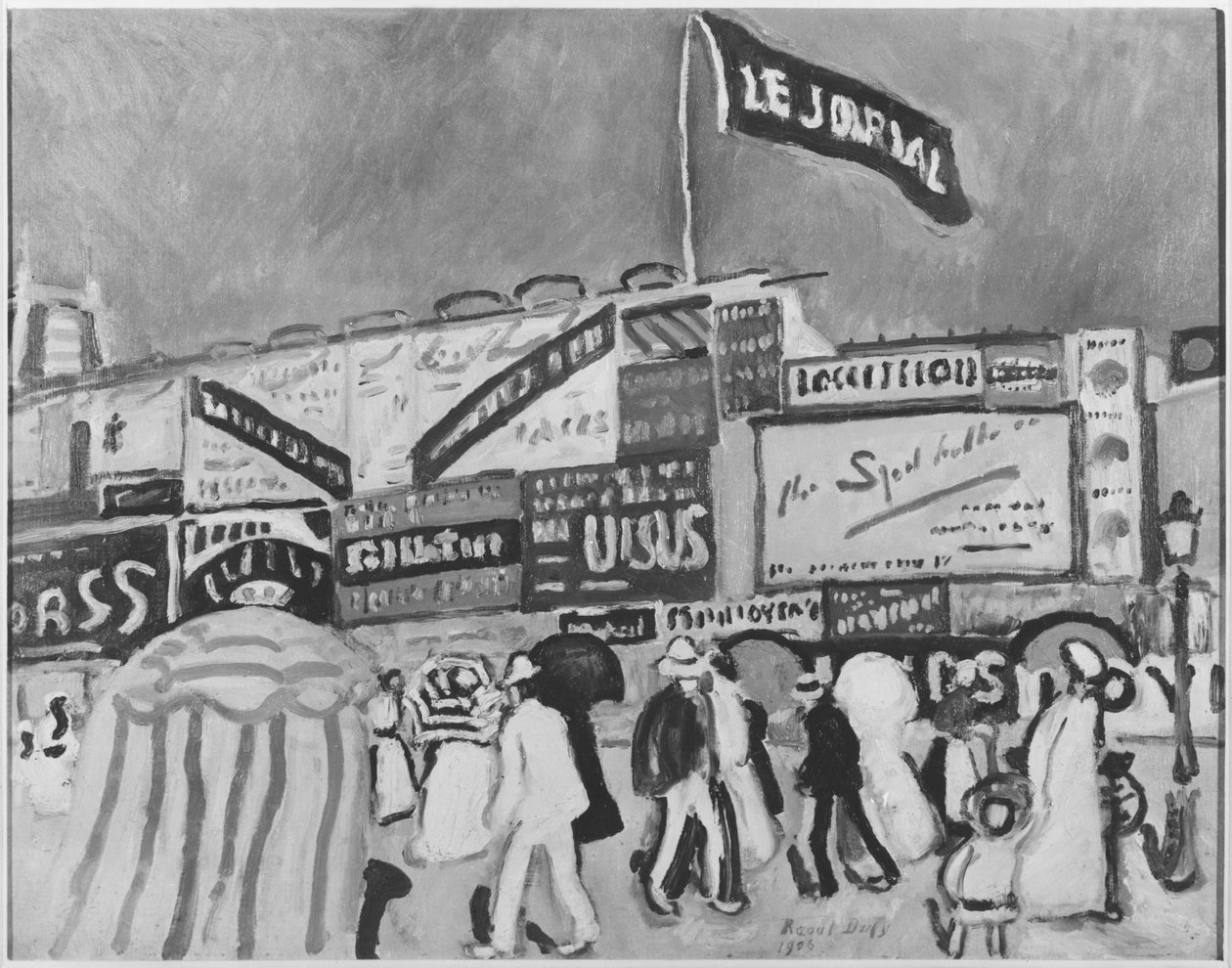 Plakate in Trouville von Raoul Dufy