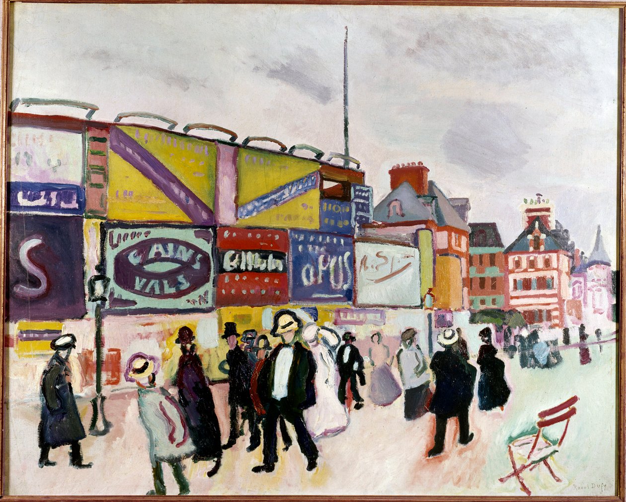 Plakate in Trouville von Raoul Dufy