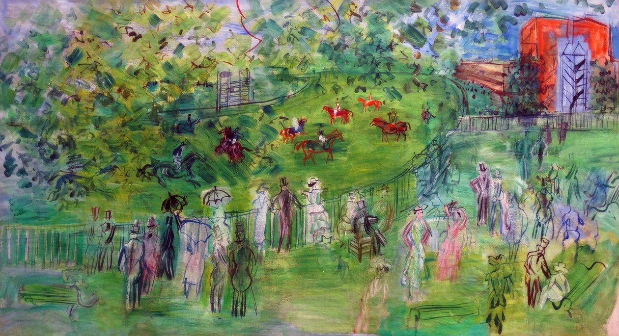 Rennbahn in Ascot von Raoul Dufy