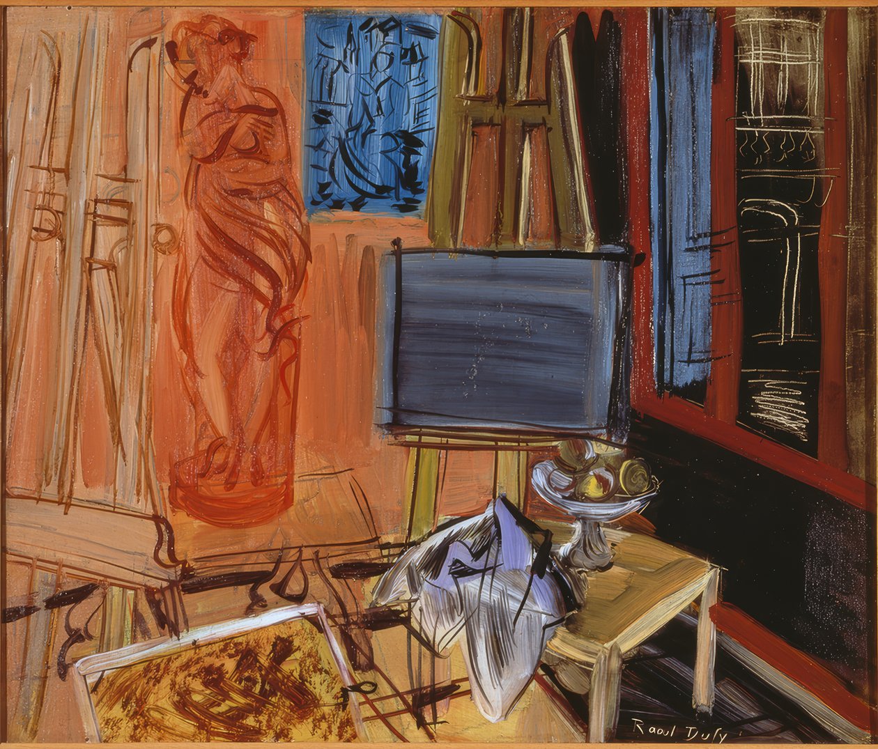 Atelier mit Obstschale von Raoul Dufy