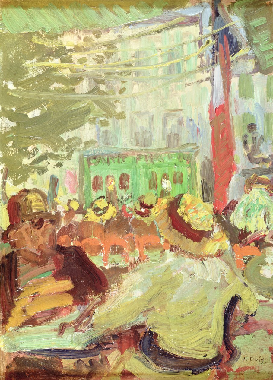 Terrassencafé in Martigues von Raoul Dufy