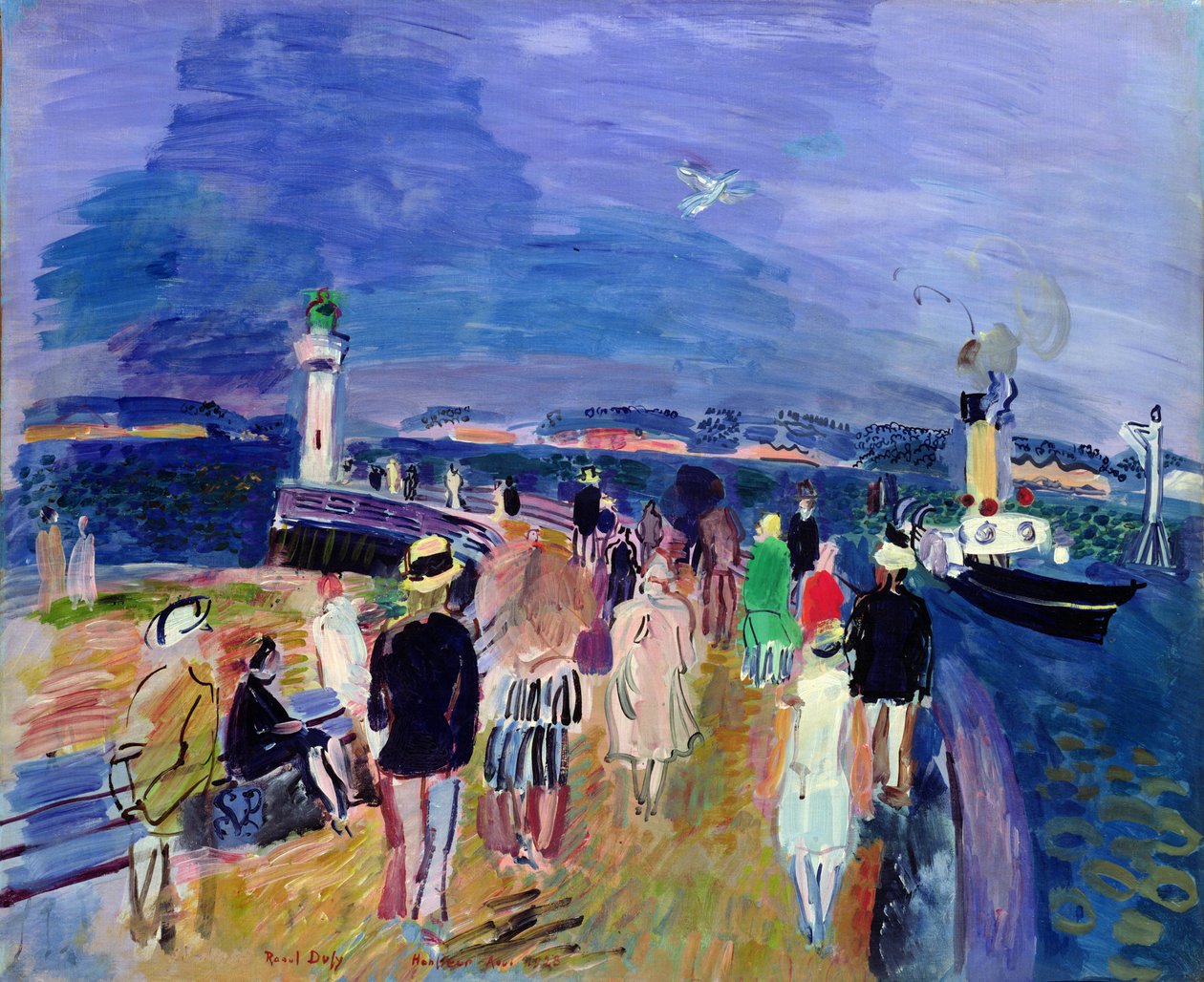 Der Pier in Honfleur von Raoul Dufy