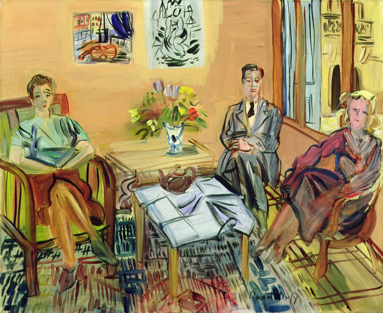 Drei sitzende Figuren von Raoul Dufy