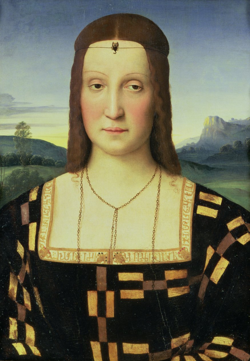Porträt von Elizabeth Gonzaga, ca. 1504 von Raffaello Sanzio Raphael