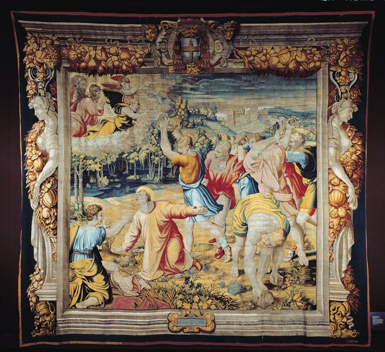 St. Stephan, gewebt in der Werkstatt des Louvre von Jean Lefevre, 1655-61 (Wandteppich) von Raffaello Sanzio Raphael