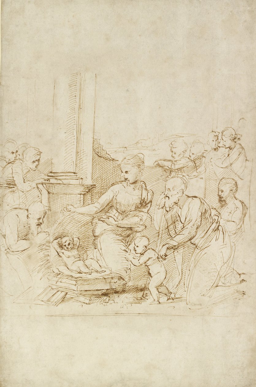 Die Anbetung der Hirten, WA1846.205 von Raffaello Sanzio Raphael