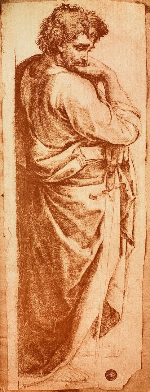 Studie für den St. Paulus des Altarbildes von Bologna (Zeichnung von Raphael) von Raffaello Sanzio Raphael