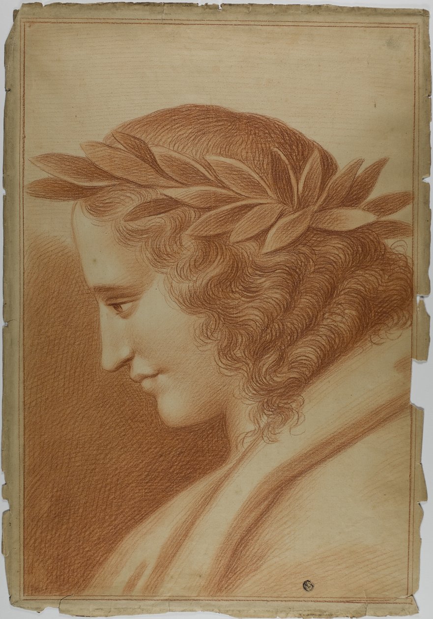 Dichter mit Lorbeerkranz von Raphael