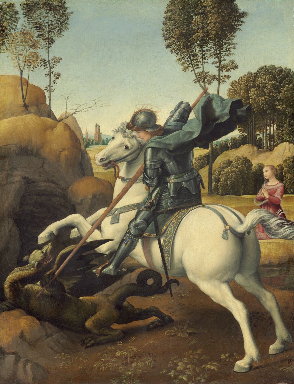 Sankt Georg und der Drache, ca. 1506 von Raphael