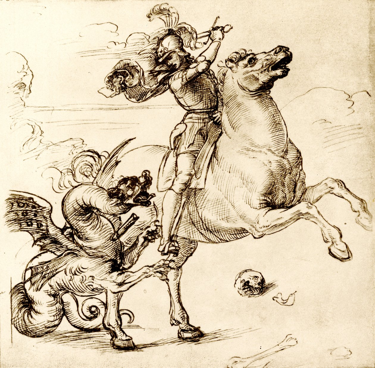 St. Georg mit dem Schwert von Raffaello Sanzio Raphael