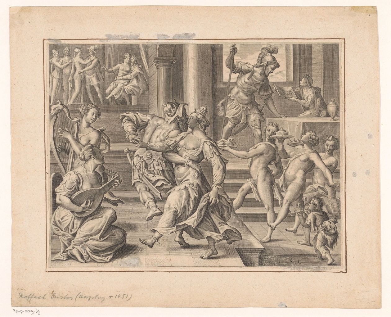 Feiernde Gesellschaft von Raphael Custos (attributed to)
