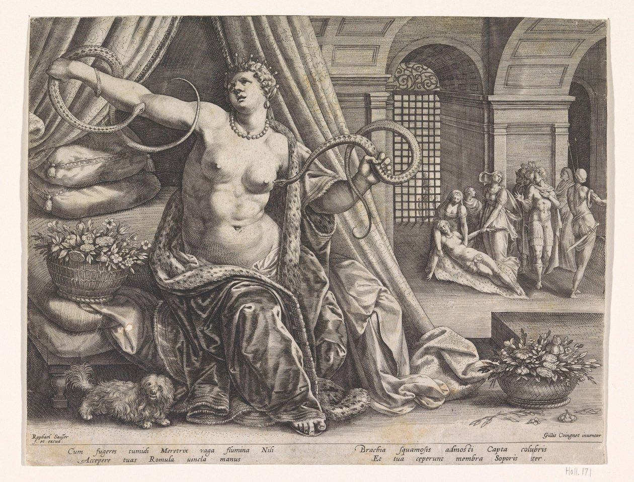 Selbstmord von Cleopatra von Raphaël Sadeler (I)