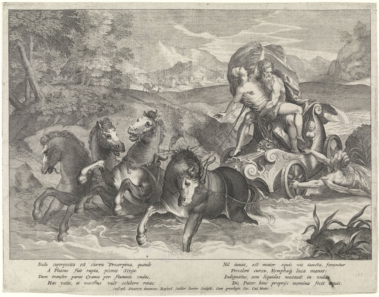 Raub der Proserpina von Raphaël Sadeler (II)