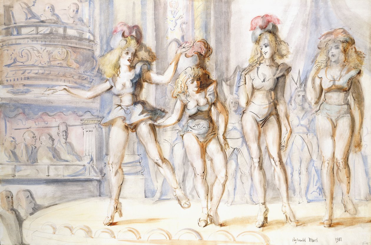 Burleske mit vier Figuren von Reginald Marsh