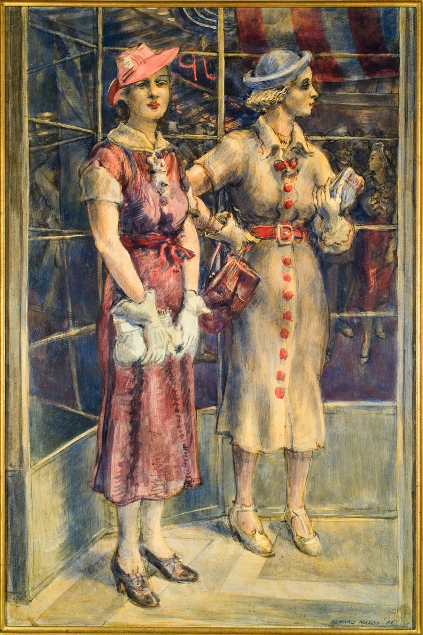 Rote Knöpfe von Reginald Marsh