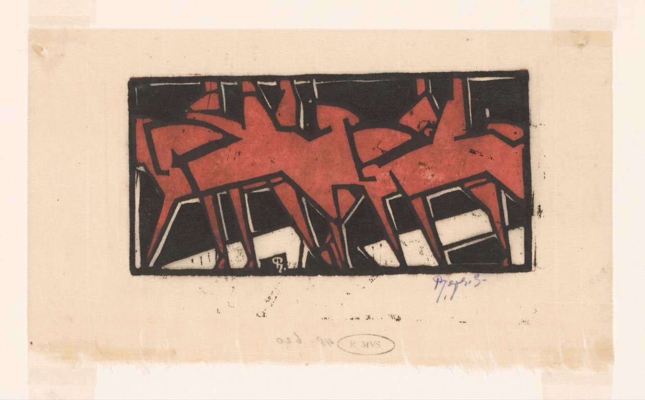 Reiter zu Pferd von Reijer Stolk (signed by artist)