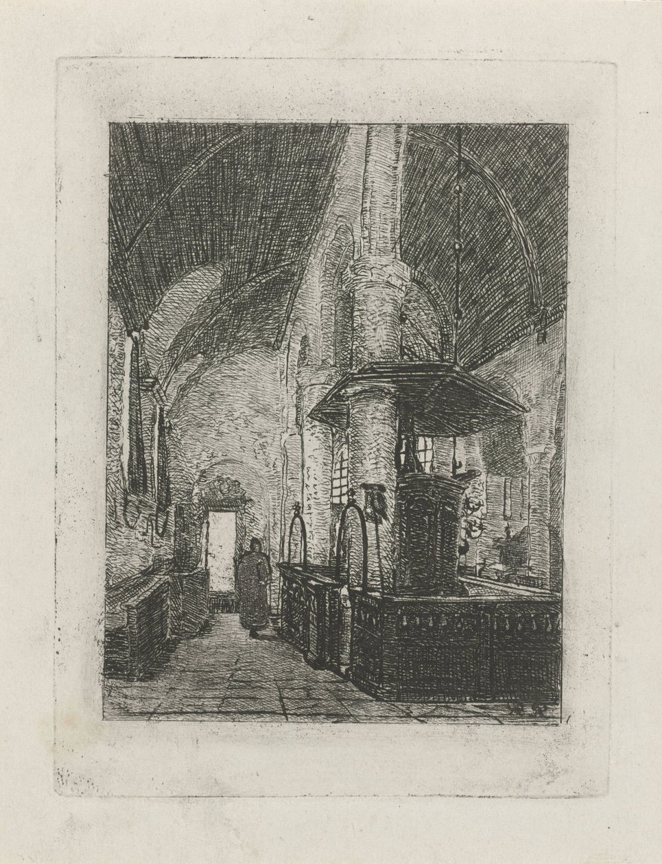 Kircheninterieur von Reinier Evert Johannes Roeterink