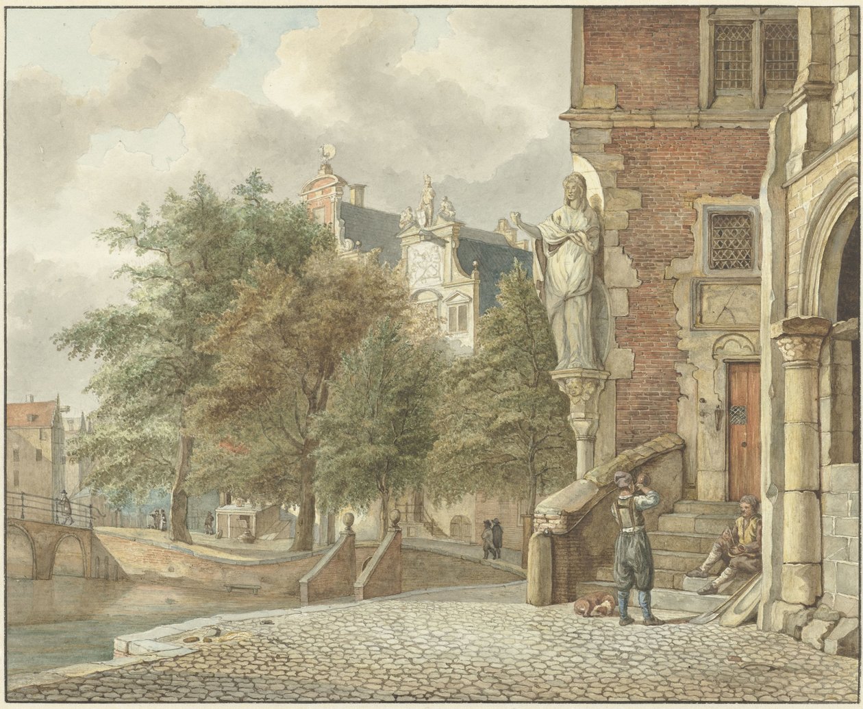 Ansicht eines Stadtgrabens von Reinier Vinkeles (I)