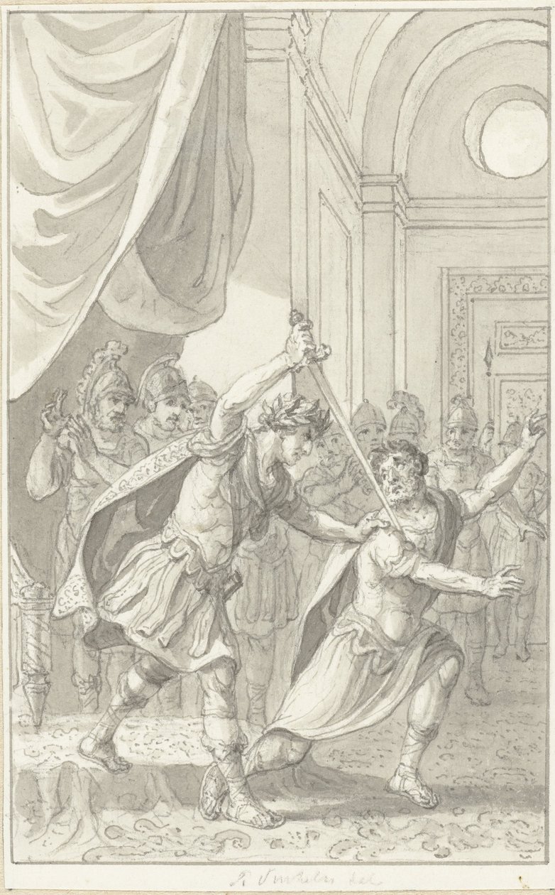 Kaiser Diokletian ermordet Aper von Reinier Vinkeles (I)