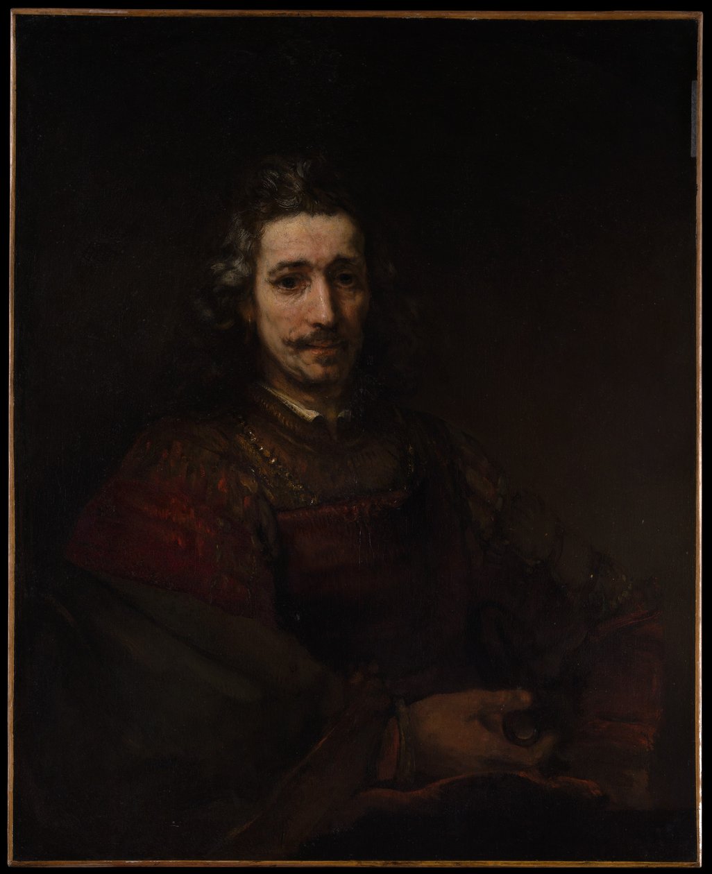 Mann mit einer Lupe von Rembrandt van Rijn