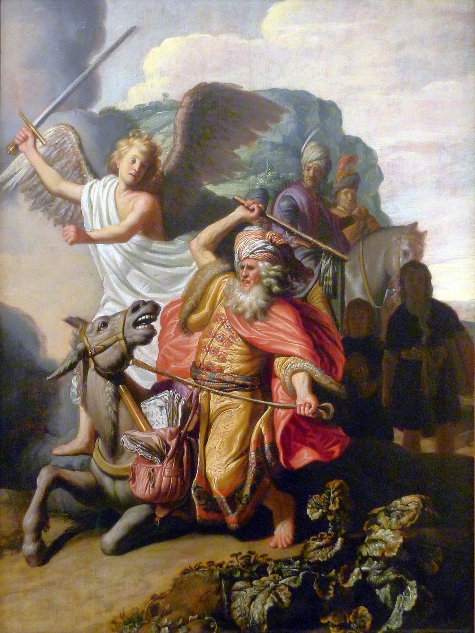 Bileam und seine Eselin von Rembrandt van Rijn