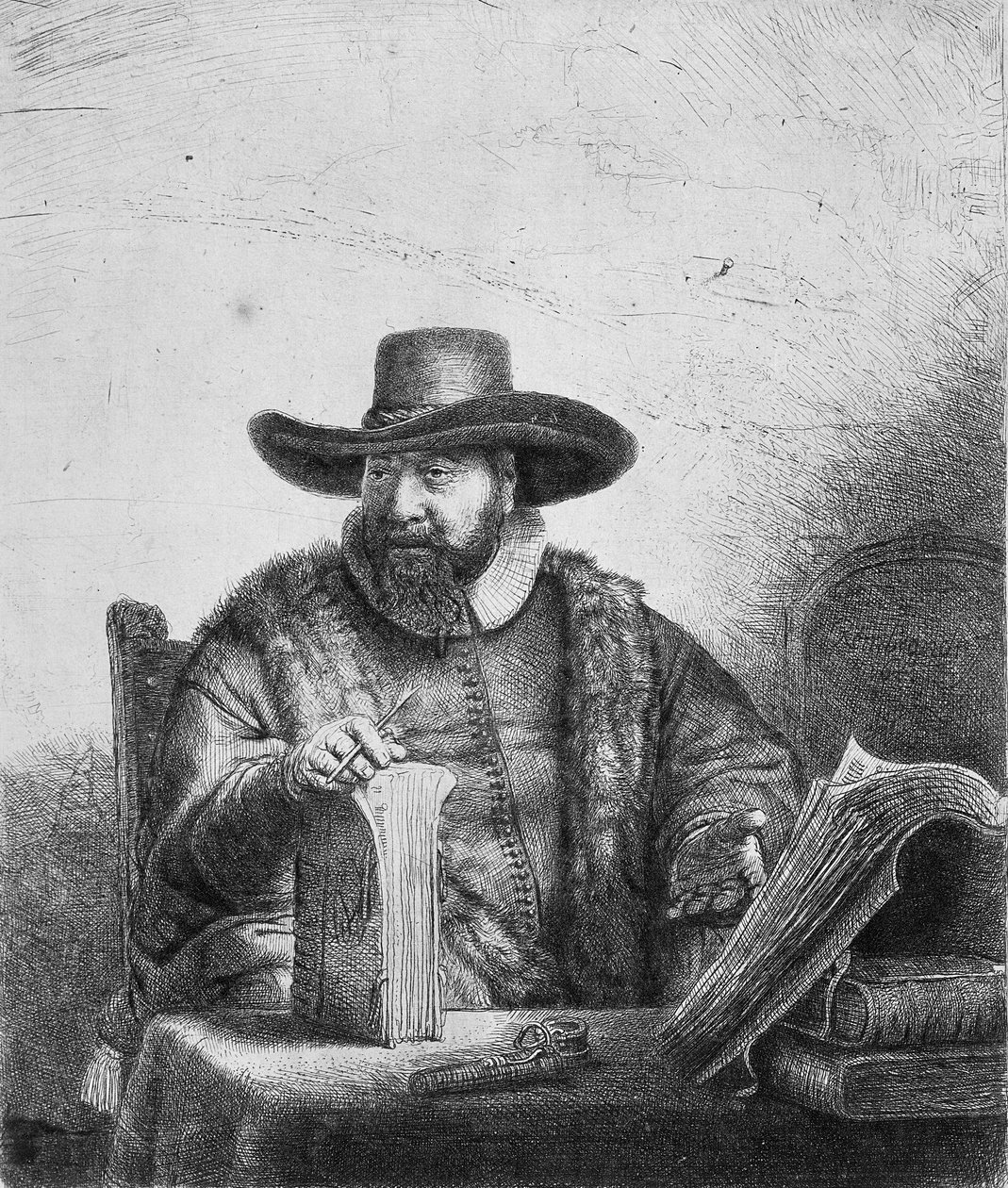 Cornelius Claesz Anslo (1592-1646) 1640 von Rembrandt van Rijn