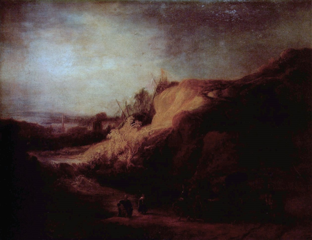 Landschaft mit der Taufe des Eunuchen von Rembrandt van Rijn