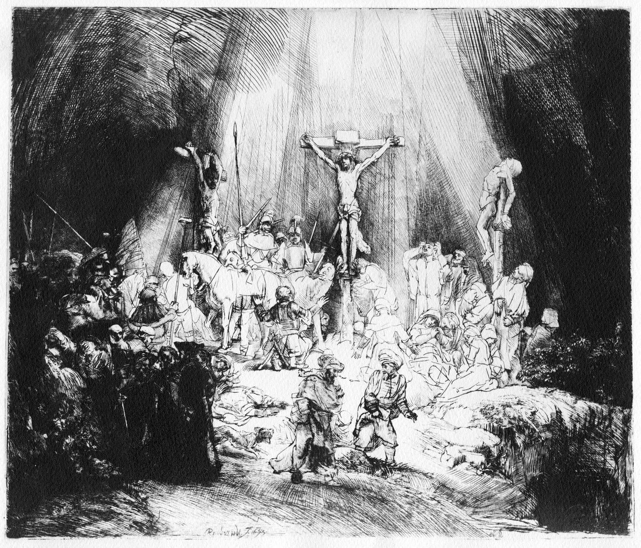 Die drei Kreuze, 1653 von Rembrandt van Rijn