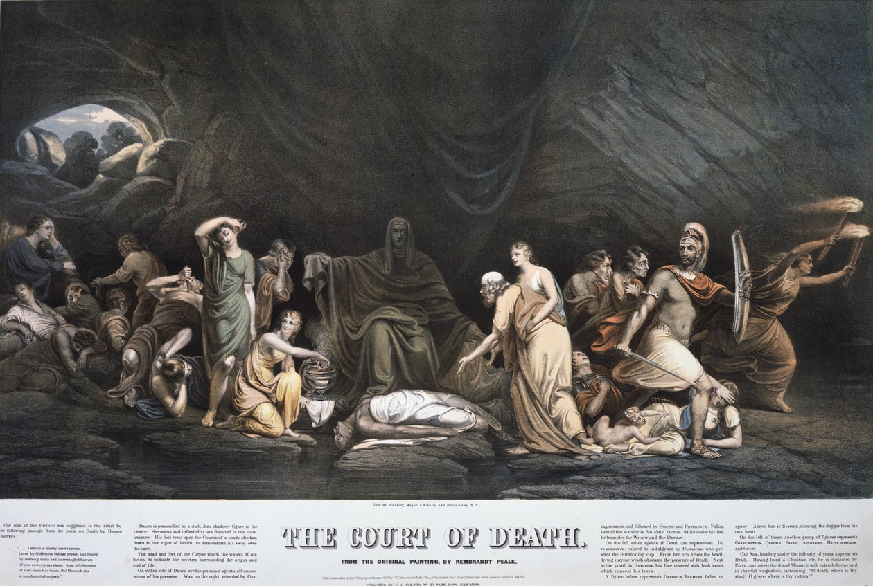 Der Hof des Todes von Rembrandt (after) Peale